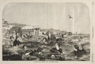 द बाथ्स एट न्यूपोर्ट, 1858। द्वारा विंसलो होमर