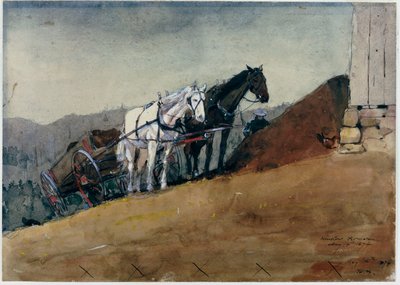 द हिलटॉप बार्न - ह्यूटन फार्म, 1874 द्वारा विंसलो होमर