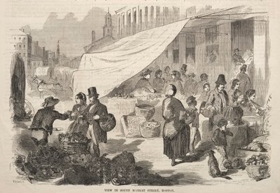 साउथ मार्केट स्ट्रीट, बोस्टन, 1857 में देखें। द्वारा विंसलो होमर