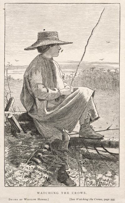 कौवे को देखना, 1868। द्वारा विंसलो होमर