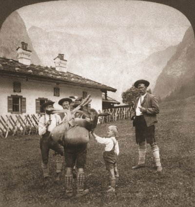 बवेरियन माउंटेनियर्स, जर्मनी, 1898। द्वारा वर्क्स एंड सन स्कल्पचर स्टूडियो