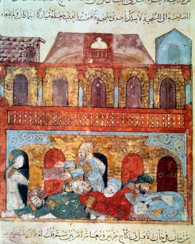 अबू मोहम्मद अल-कासिम इब्न अली हरीरी (या अल-हरीरी या अल हरीरी) (1054-1122) द्वारा भटकने वाले नेविगेटर अबू-ज़ायद (अबू ज़ायद, अबू ज़ायद) और स्लीपिंग मर्चेंट मिनिएचर "मक़मत" (सीन्स) से लिया गया है। याह्या महमूद अल-वसिती (अल-वसिती) द्वारा प्रकाशित द्वारा याहया इब्न महमूद अल वासिती