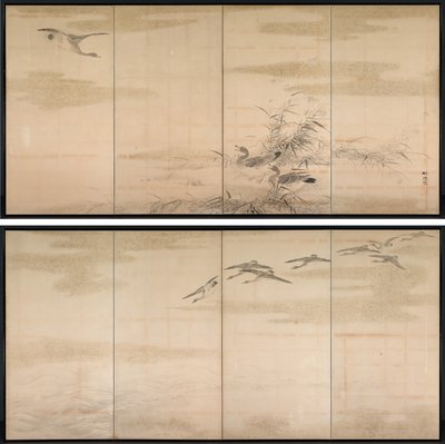 हंस, नरकट और पानी द्वारा Yamamoto Baiitsu
