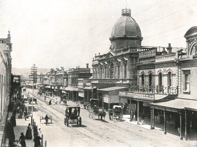 रंडले स्ट्रीट, एडिलेड, ऑस्ट्रेलिया, 1895। द्वारा यॉर्क और बेटा