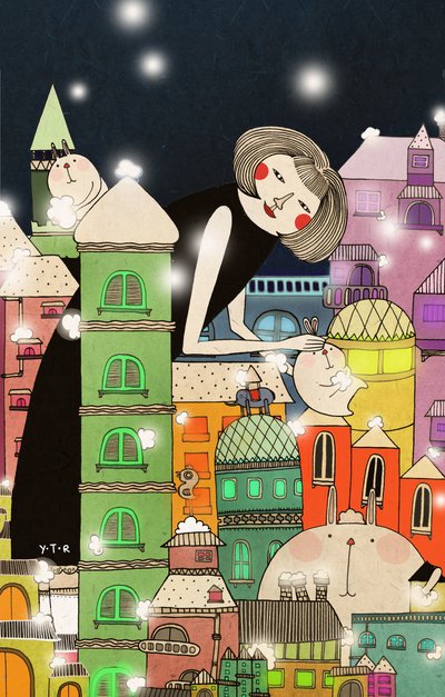 ढाला शहर, 2013 (डिजिटल) द्वारा योयो झाओ