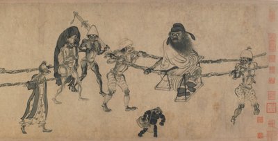 झोंग कुई यात्रा (कागज पर स्याही) द्वारा Yuan Dynasty Chinese School