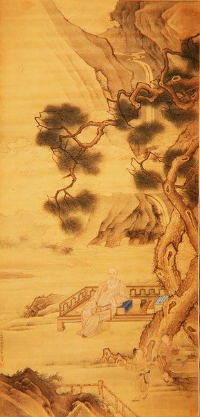 विद्वान-अधिकारी हान यान का चित्र (1637-1704) 1696 (रेशम पर स्याही और रंग) द्वारा झिडिंग यू