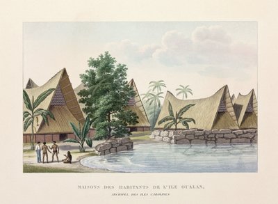 Oualan, कैरोलीन द्वीप समूह पर वास्तुकला सदनों द्वारा फ्रेडरिक (एटीआर) बरनार्ड