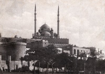 काहिरा, सलादीन (मिस्र) का गढ़। लगभग 1920 (बी/डब्ल्यू फोटो) द्वारा . .