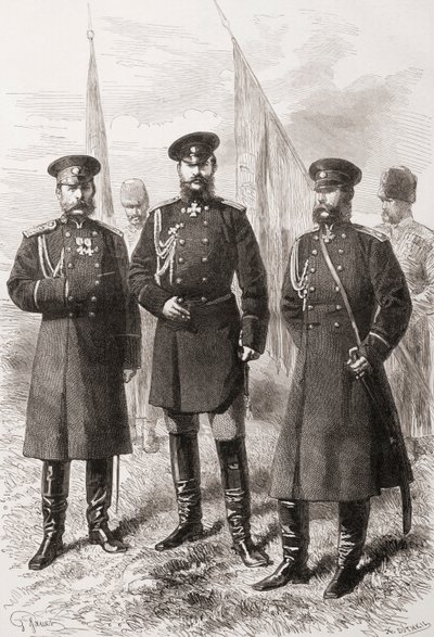 रुसो-तुर्की युद्ध (1877-1878) के दौरान कोकेशियान सेना के जनरल स्टाफ द्वारा . .