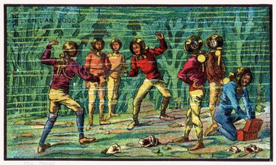 समुद्र के नीचे द्वंद्वयुद्ध, c.1910 द्वारा . .