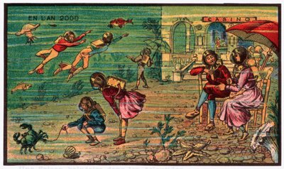 समुद्र के नीचे पारिवारिक पवित्र दिन, c.1910 द्वारा . .