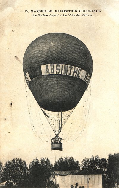 हॉट एयर बैलून विज्ञापन Absinthe Rivoire द्वारा फ्रेडरिक (एटीआर) बरनार्ड