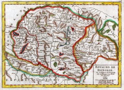 हंगरी का नक्शा 1749 द्वारा . .