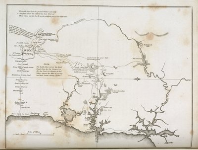 सिडनी और आसपास के क्षेत्रों का नक्शा, ऑस्ट्रेलिया, c 1798 द्वारा फ्रेडरिक (एटीआर) बरनार्ड