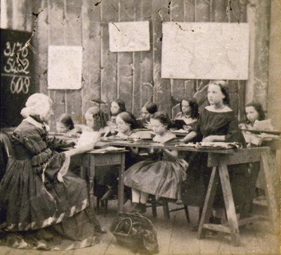 गणित का पाठ, c.1890 (फोटो) द्वारा फ्रेडरिक (एटीआर) बरनार्ड