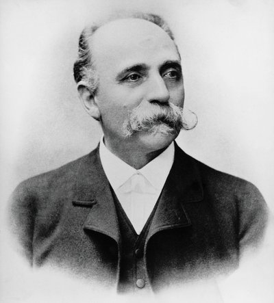 बार्टोलोमो एमिलियो कैमिलो गोल्गी (1843-1926) का पोर्ट्रेट, इतालवी वैज्ञानिक और चिकित्सक, 1906 में चिकित्सा में नोबेल पुरस्कार, तस्वीर द्वारा सेवेरिनी सेवेरिनी