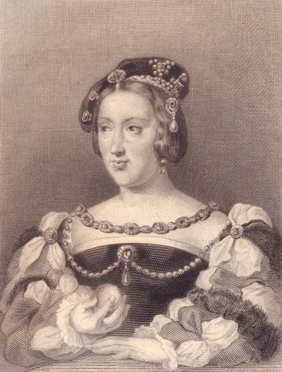 इसाबेला डी'विज़ का पोर्ट्रेट (1503-1539), सम्राट चार्ल्स वी की पत्नी, उत्कीर्णन द्वारा सेवेरिनी सेवेरिनी