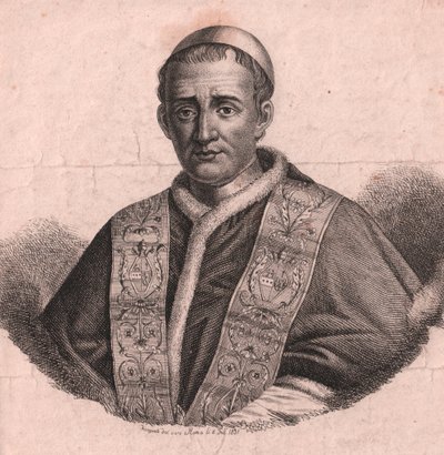 पोप ग्रेगरी XVI (1765-1846) का पोर्ट्रेट, नक़्क़ाशी और बरिन, लाइव ड्राइंग से, रोम, 5 फरवरी द्वारा सेवेरिनी सेवेरिनी