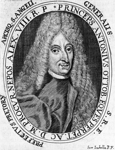 प्रिंस एंटोनियो ओटोबोनी (1646-1710) का पोर्ट्रेट, पोप सेना के जनरल, उत्कीर्णन द्वारा सेवेरिनी सेवेरिनी