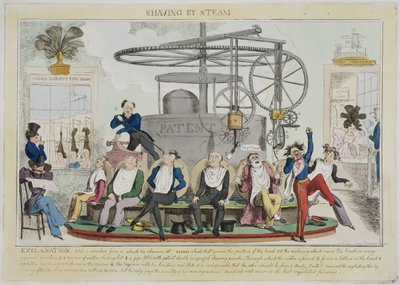 स्टीम द्वारा शेविंग', c 1810 द्वारा फ्रेडरिक (एटीआर) बरनार्ड