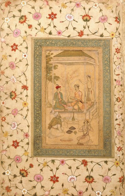 अकबर का पुत्र सुल्तान दनियाल और सुल्तान मुराद, c.1600-1605 द्वारा मनोहर
