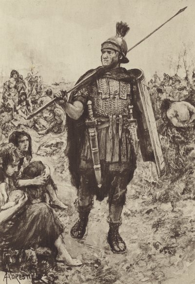फील्ड में बंदियों की रखवाली एक सैन्य टुकड़ी द्वारा Amedee Forestier के बाद