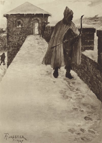 विंटर में एक उत्तर-ब्रिटिश किले पर गश्त द्वारा Amedee Forestier के बाद