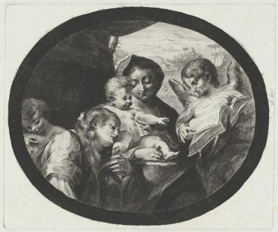 एन्जिल्स के साथ वर्जिन और बाल द्वारा Correggio Vivant Denon के बाद