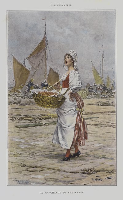 झींगा व्यापारी द्वारा after Frederik Hendrik Kaemmerer