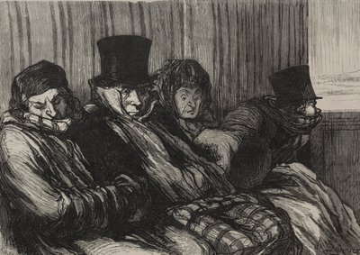 रेलवे: आनंद ट्रेन: बोरियत और बुरे मूड के दस डिग्री द्वारा Honoré Daumier . के बाद