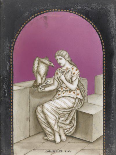 कोलम्बिया फिक्स, c.1861-65 (चीनी मिट्टी के बरतन पर कम-तामचीनी तामचीनी पेंटिंग) द्वारा जॉन टेनील के बाद