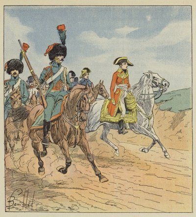 द फस्र्ट कौंसल एंड द हंटर्स ऑफ द कौंसुलर गार्ड, गार्ड्स द्वारा लुई चार्ल्स बम के बाद
