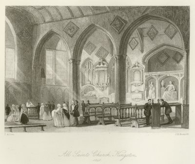 ऑल सेंट्स चर्च, किंग्स्टन, 1840 द्वारा थॉमस एलोम के बाद