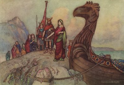 जेफ्री चौसर, द मैन ऑफ़ लॉज़ टेल द्वारा after Warwick Goble