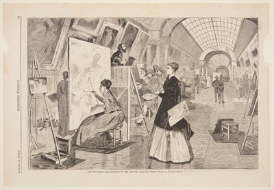quot;कला - लौवर गैलरी, पेरिस में छात्र और नकलचीquot; द्वारा Winslow Homer