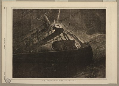 समुद्र में, - गुजरते स्टीमर को संकेत देते हुए द्वारा Winslow Homer