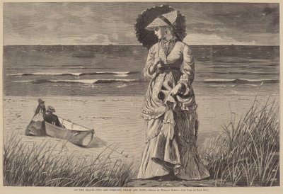समुद्र तट पर - दो कंपनी हैं, तीन कोई नहीं हैं द्वारा Winslow Homer
