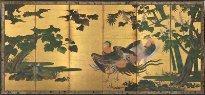 फीनिक्स और पॉलाउनिया द्वारा attributed to Tosa Mitsuyoshi