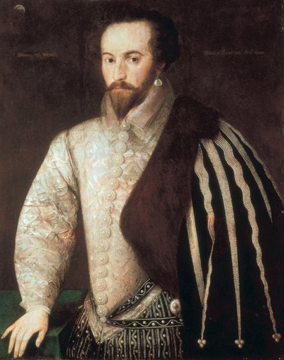 सर वाल्टर रैले का पोर्ट्रेट (1554 - 1618)। पेंटिंग का श्रेय फेडेरिको ज़ुकारो (या ज़ुकरी) (1549 - 1609) को दिया गया। 1588. लंदन, नेशनल पोर्ट्रेट गैलरी। द्वारा या ज़ुकारो फेडेरिको ज़ुकेरी