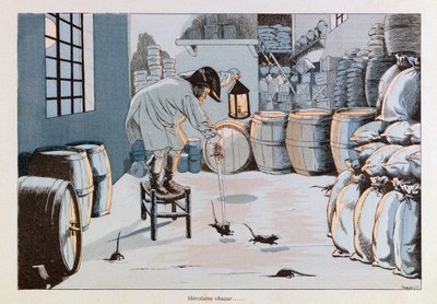 जैक्स मैरी गैस्टन ओनफ्रे डी ब्रेविल ने JOB (1858 - 1931); "लेस एपिस डी फ्रांस" से चित्रण: चूहों की सेना के खिलाफ सेना के प्रावधानों के लिए आयोग; कोल, भाग द्वारा Onfray de Breville जाक जॉब के लिए छद्म नाम