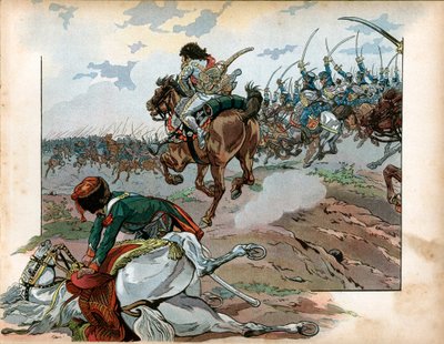जोआचिम मूरत (1767-1815) ने 10 जून को हील्सबर्ग की लड़ाई में अपने आदमियों पर आरोप लगाया द्वारा Onfray de Breville जाक जॉब के लिए छद्म नाम