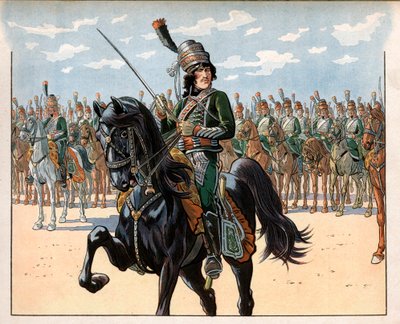 जोआचिम मूरत (1767-1815) तब इतालवी अभियान के दौरान कर्नल थे। जैक्स मैरी गैस्टन ओनफ्रे डी ब्रेविल द्वारा उत्कीर्णन डिट जॉब (1858-1931) द्वारा Onfray de Breville जाक जॉब के लिए छद्म नाम