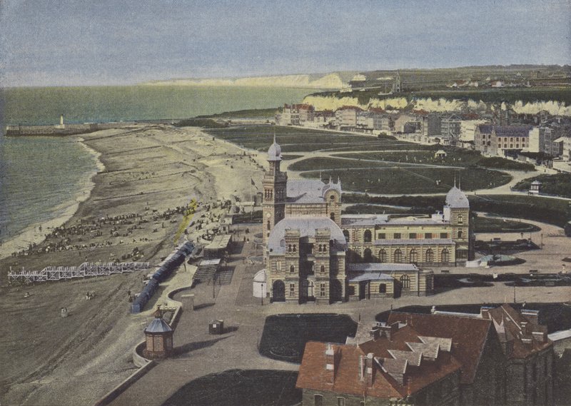 Dieppe, महल से देखें (रंगीन फोटो) द्वारा (बाद में) फ्रांसीसी फोटोग्राफर
