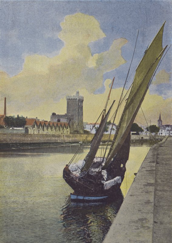 Les Sables d'Olonne, मछली पकड़ने की नाव (रंगीन फोटो) द्वारा (बाद में) फ्रांसीसी फोटोग्राफर