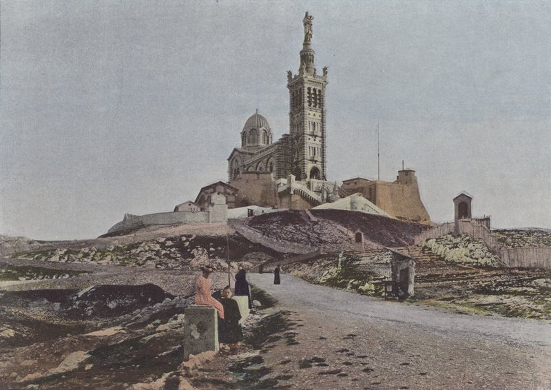 मार्सिले, नोट्रे-डेम डे ला गार्डे (रंगीन फोटो) द्वारा (बाद में) फ्रांसीसी फोटोग्राफर