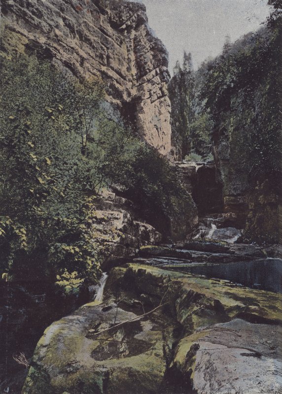 Roc-Amadour, Le Moulin du Saut (रंगीन फोटो) द्वारा (बाद में) फ्रांसीसी फोटोग्राफर