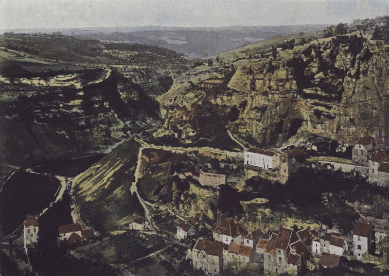 Roc-Amadour, A View of the Causse de Gramat (रंगीन फोटो) द्वारा (बाद में) फ्रांसीसी फोटोग्राफर
