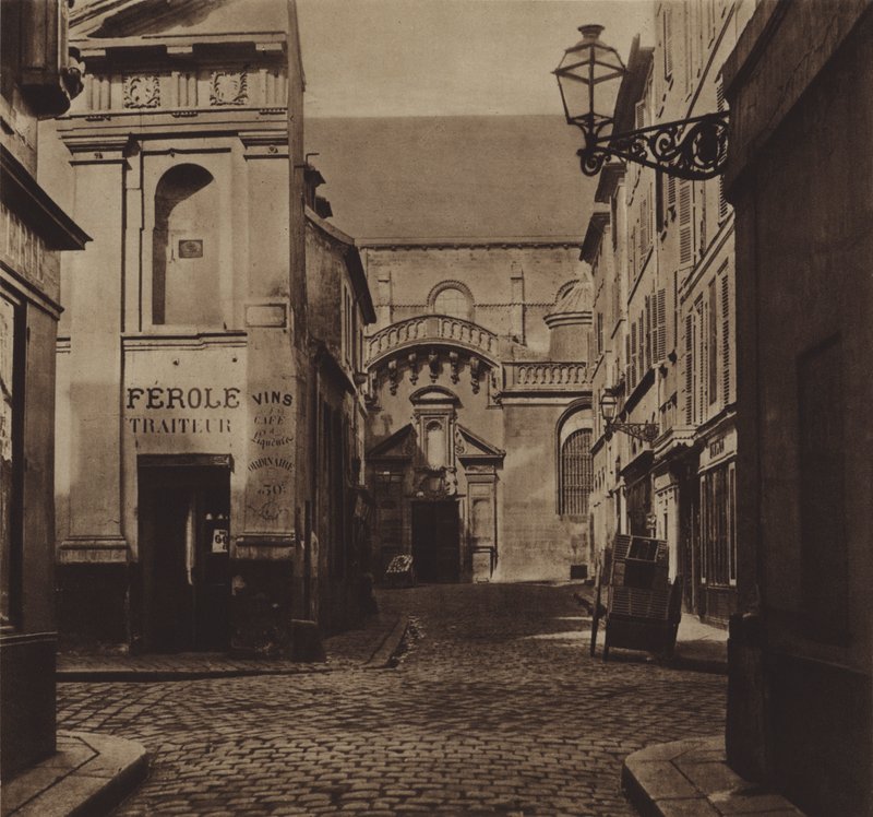 Rue d'Erfurth, 1866 में rue des Ciseaux से लिया गया (b / w फोटो) द्वारा (बाद में) फ्रांसीसी फोटोग्राफर