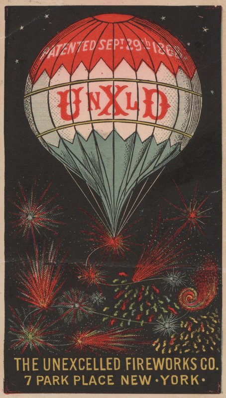 Unexcelled Fireworks Company, 7 Park Place, New York, USA द्वारा अमेरिकी स्कूल
